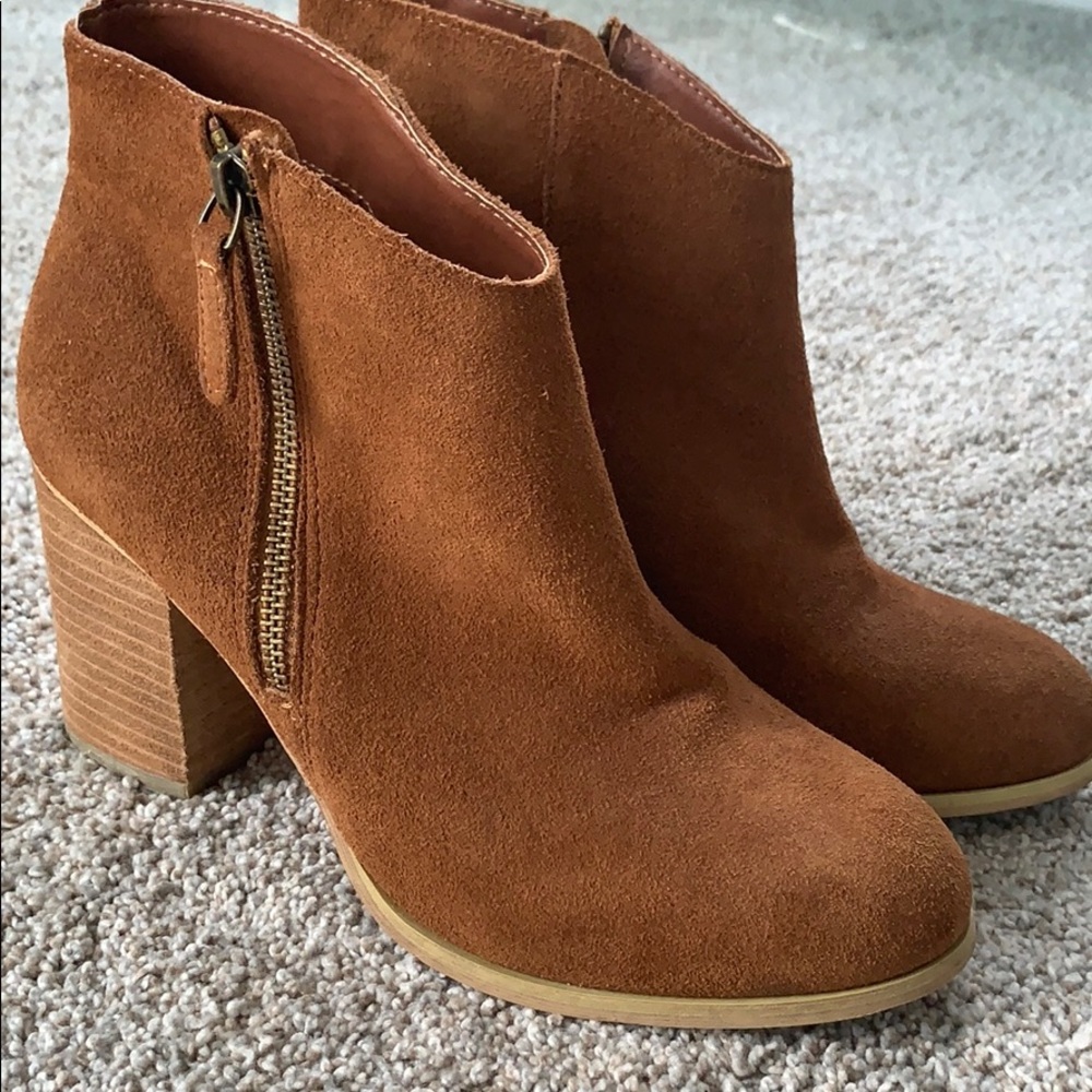 Ecote Brown Suede Ankle Boots